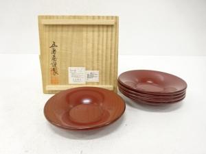 五島屋謹製　輪島塗　茶托　5客揃